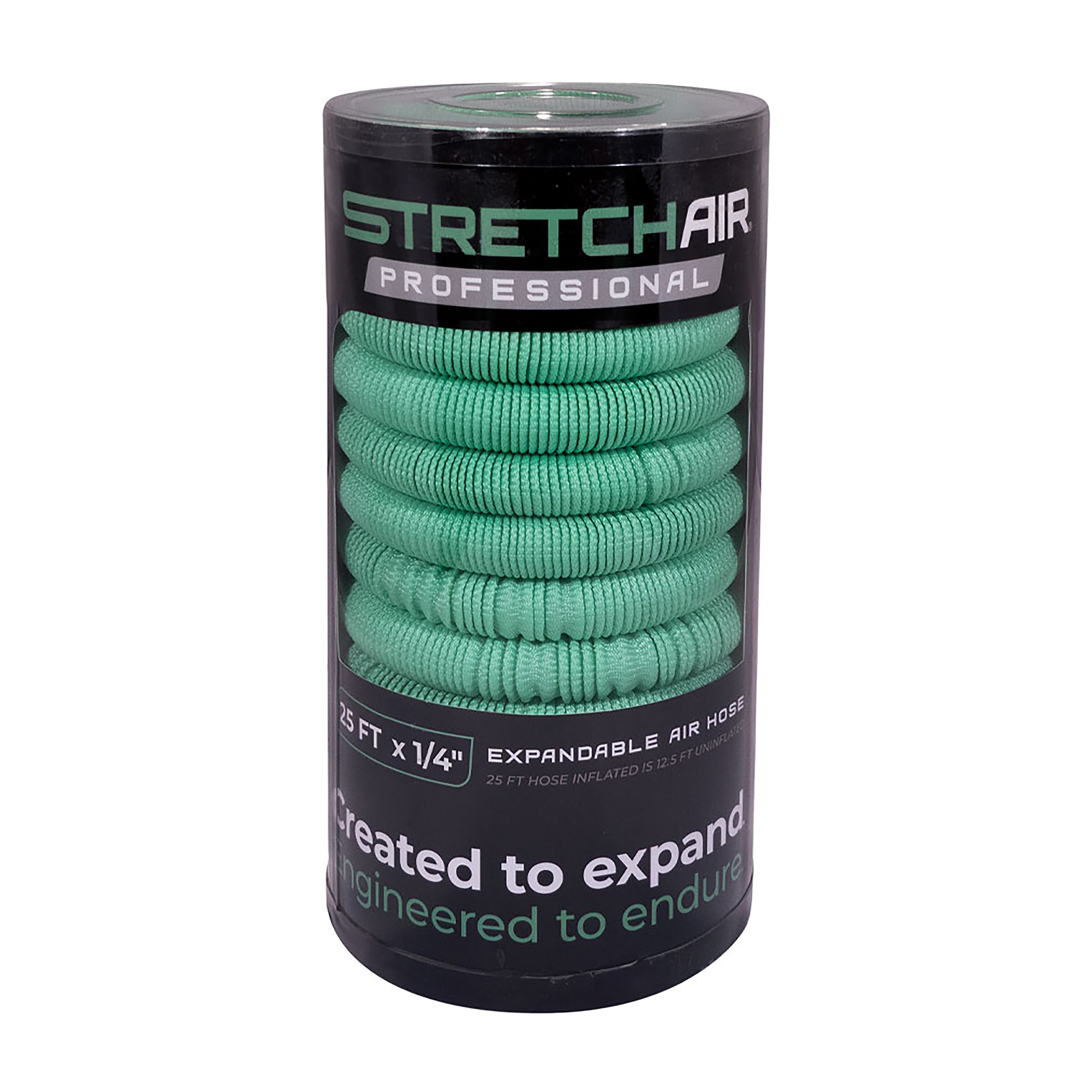 StretchAir, Expandable Air Hose, 1/4in. X 25ft., 300 PSI, Hose Diameter 1/4 in, Hose Length 25 ft, Model# PLP2525XR